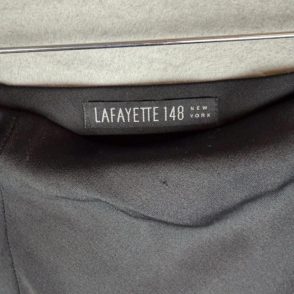 Lafayette 148 Black High Waisted Midi Trumpet A-Line Preppy Skirt Sz‎ 4 *read